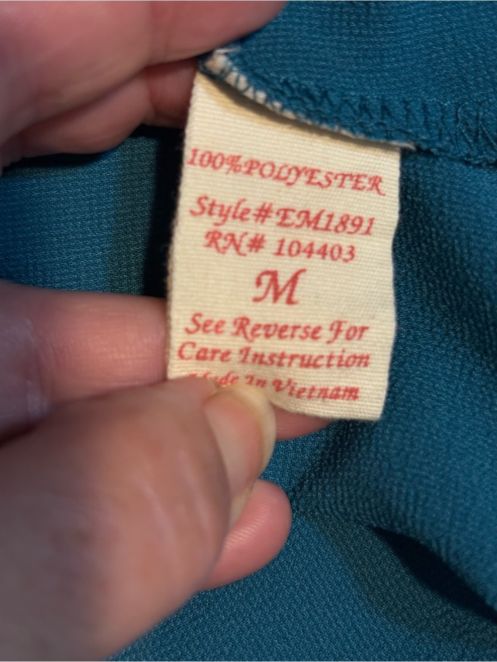 Women’s Teal Double-Strap Embroidered Floral Camisole medium - Picture 6 of 10